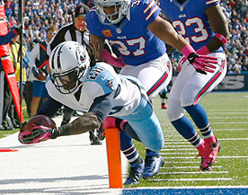 Chris Johnson, meet the end zone, something you find less often than the little man in the boat.